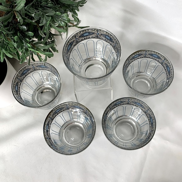 Set of 5 vintage / MCM CULVER SORRENTO silver filigree with turquoise - Picture 4 of 7